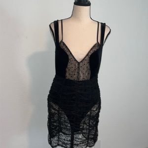 For love and lemons 🍋 lace bodysuit dress